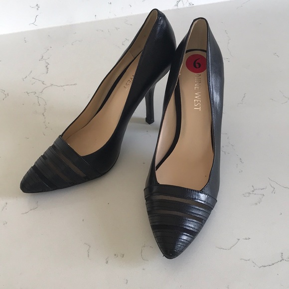 Nine West Size 6 Medium Black Pointed Toe Pumps - Picture 6 of 9